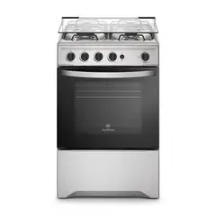 MADEMSA - Cocina a Gas 4 Platos Silver y negro M 520 T