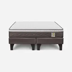 ROSEN - Cama 2 Plazas de Estructura New Style 4 Café