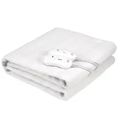 OZU - Calientacamas Eléctrica Poliéster King 130 W Blanco