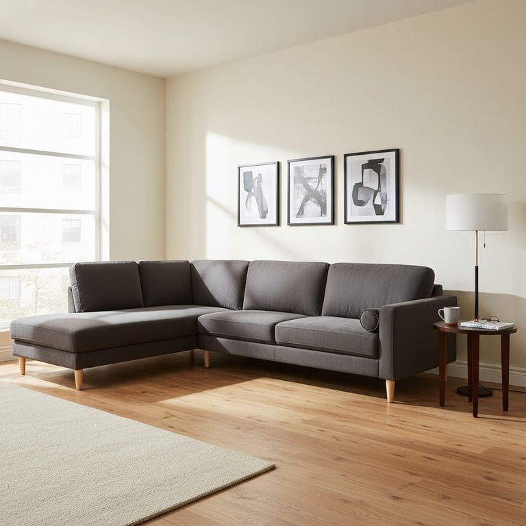 Sofá 5 cuerpos Belfast 290x86x87 cm Gris