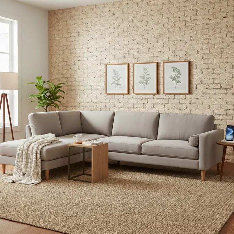 Sofá 5 cuerpos Belfast 290x86x87 cm Beige