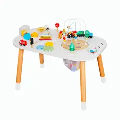 KIDSCOOL - Mesa 10 Actividades con Accesorios 74.5x64x47 cm Blanco Desde 2 años