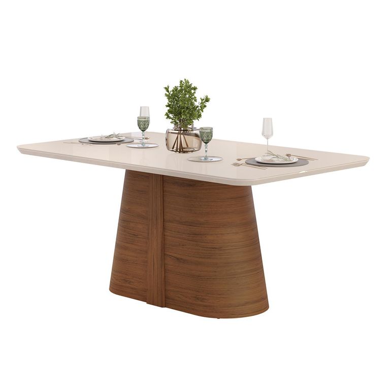 Mesa de comedor Ryze Beige 100x81x180 cm