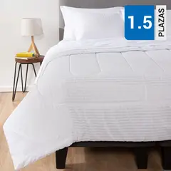 ARTHOME - Plumón 1.5 plazas Bicolor Blanco