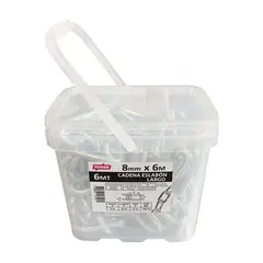 MAMUT - Cadena Acero Eslabón Largo 8 mm 6 m Plateado