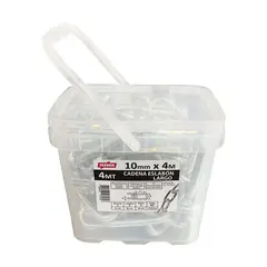 MAMUT - Cadena Acero Eslabón Largo 10 mm 4 m Plateado