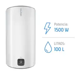ATLANTIC - Termo Eléctrico 100 Litros 1500 W de Muro