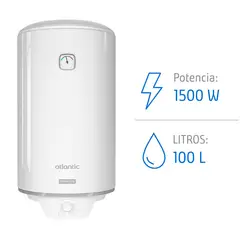 ATLANTIC - Termo Eléctrico 100 Litros 1500 W de Muro