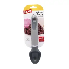 GLAD - Cuchara Helado Agarre Fácil gris 23 cm Resistente