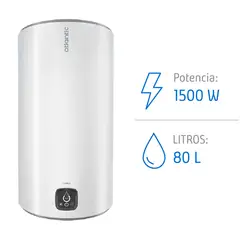 ATLANTIC - Termo Eléctrico 80 Litros 1500 W de Muro