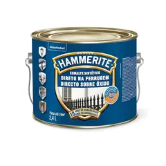 HAMMERITE - Esmalte Directo sobre Óxido Anticorrosivo Hidrorepelente Tarro 2.4 l Brillante Negro