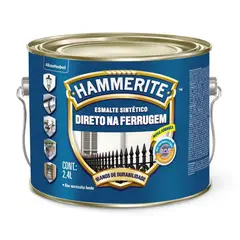 HAMMERITE - Esmalte Directo sobre Óxido Anticorrosivo Hidrorepelente Tarro 2.4 l Brillante Gris