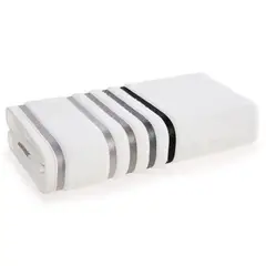 KARSTEN - Toalla de Cuerpo Toallón 500 gr Algodón 86x150 cm Blanco/Gris