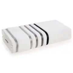 KARSTEN - Toalla Baño 500 gr Algodón 70x140 cm Blanco/Gris