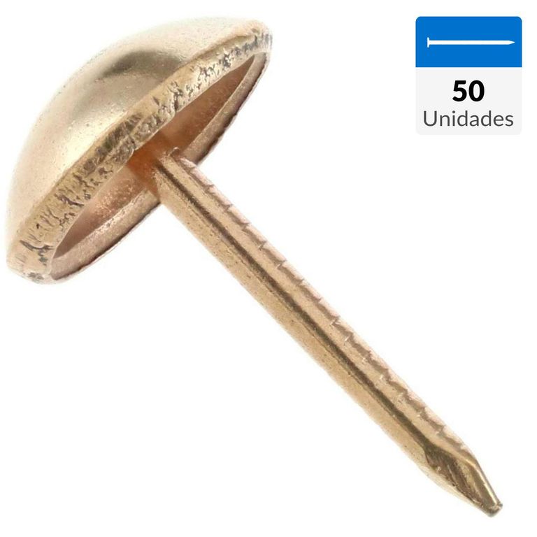 Clavo tapicero 9 mm 50 unidades bronce