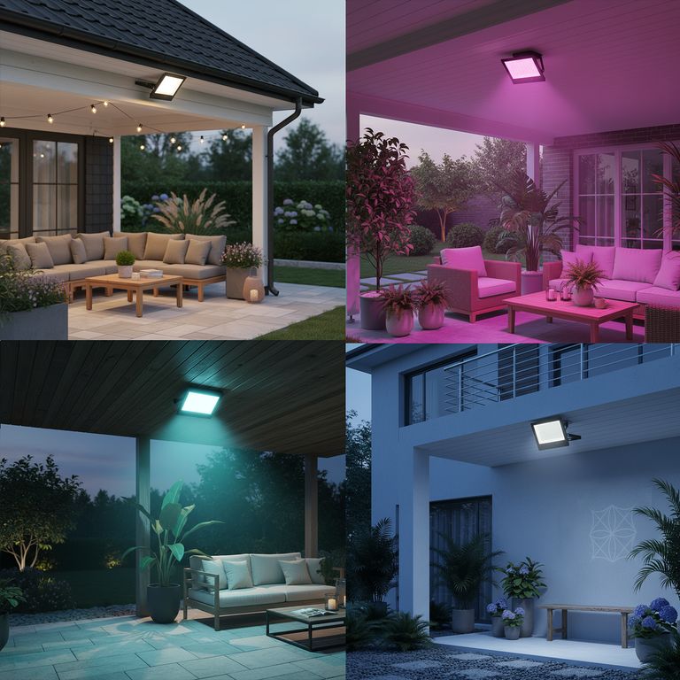 Reflector Led con Sensor 70 W IP 65 Luz RGB