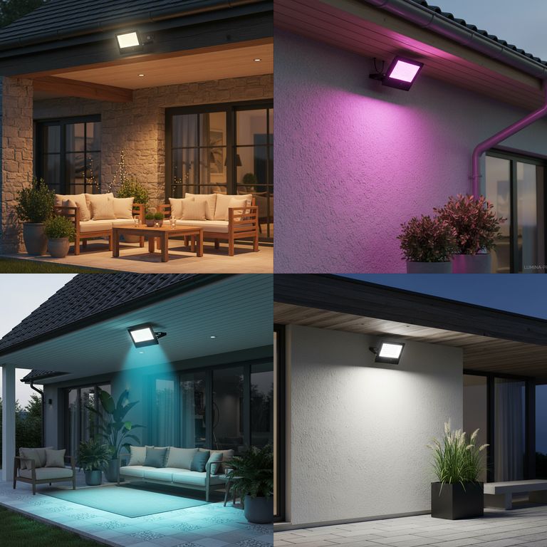 Reflector Led con Sensor 50 W IP 65 Luz RGB
