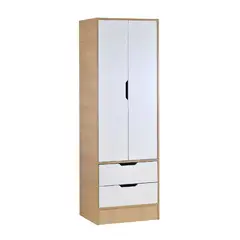MOBIKIT - Clóset Misuri 2 Puerta(s) 2 Cajón(es) 2 Repisa(s) 59x181x46.5 cm Carvalo/Blanco