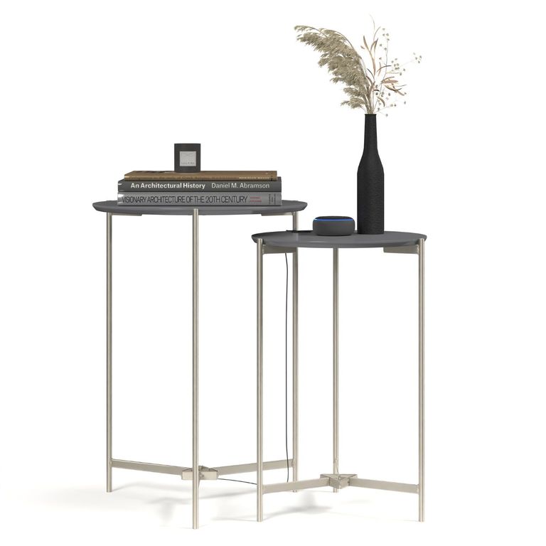 Juego de mesas Prism Gris 41.5x93x63 cm