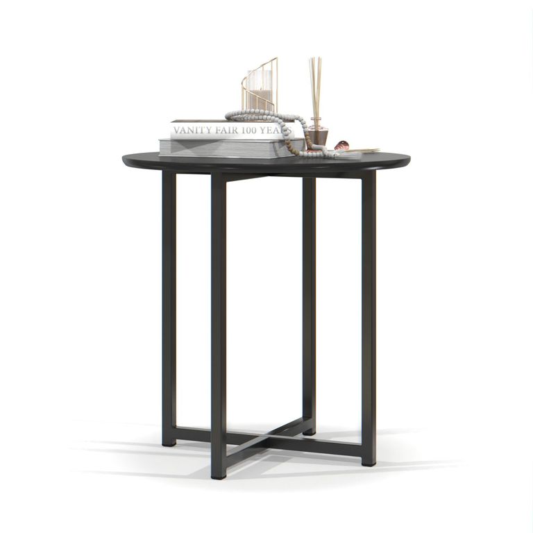 Mesa lateral Flow Negro 50x50x51.5 cm