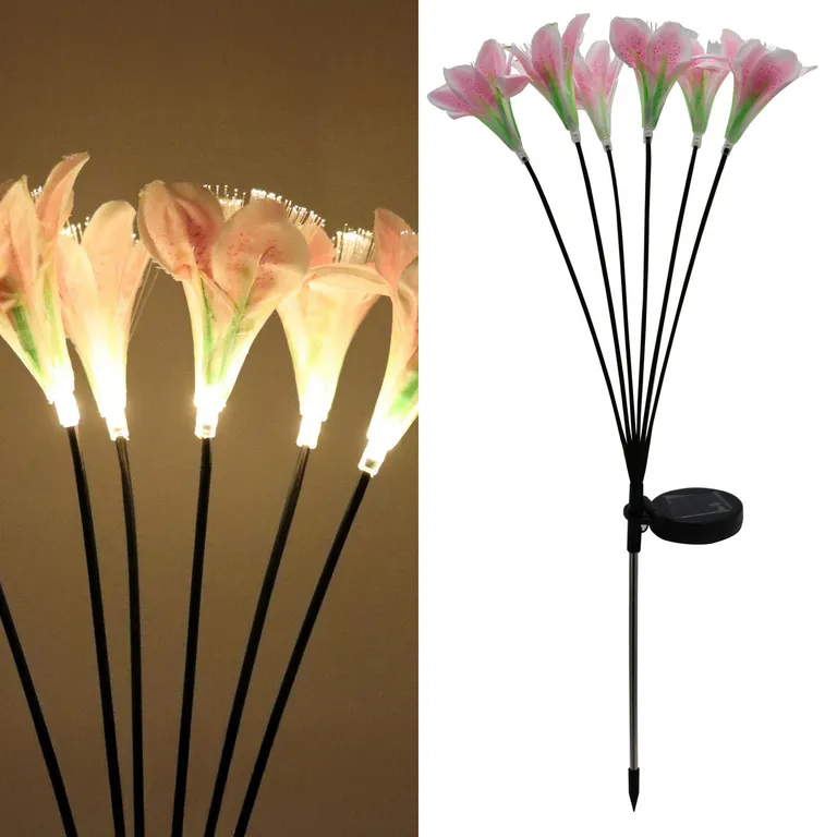 Estaca Solar Flores 6 Piezas 1 W IP 44 1 lm Luz Cálida