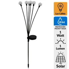 JUST HOME COLLECTION - Estaca Solar D´León 6 Piezas 1 W IP44 1 lm Luz Cálida