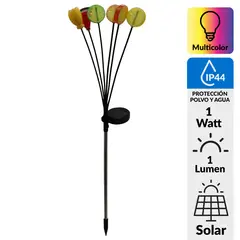 JUST HOME COLLECTION - Estaca Solar Frutas 6 Piezas 1 W IP44 1 lm Luz Multicolor