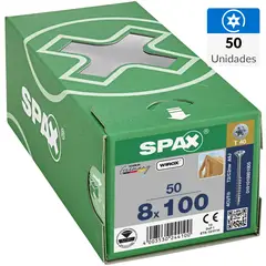 SPAX AMERICAN SCREW - Tornillo Tirafondo Madera Aglomerada 100 mm 8 mm 50 unidad(es)