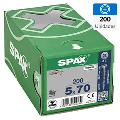 SPAX AMERICAN SCREW - Tornillo Tirafondo Madera Aglomerada 70 mm 5 mm 200 unidad(es)