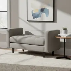 ROSEN - Banqueta Megan tela ceniza