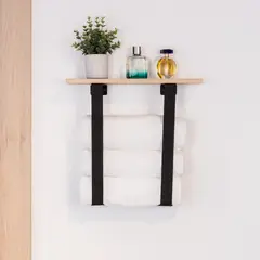 TUHOME - Toallero Dante soporte pino 40x41.5 cm