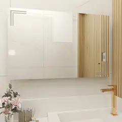 TUHOME - Espejo Pared Forma Rectangular 110x70 cm Gris Iberia