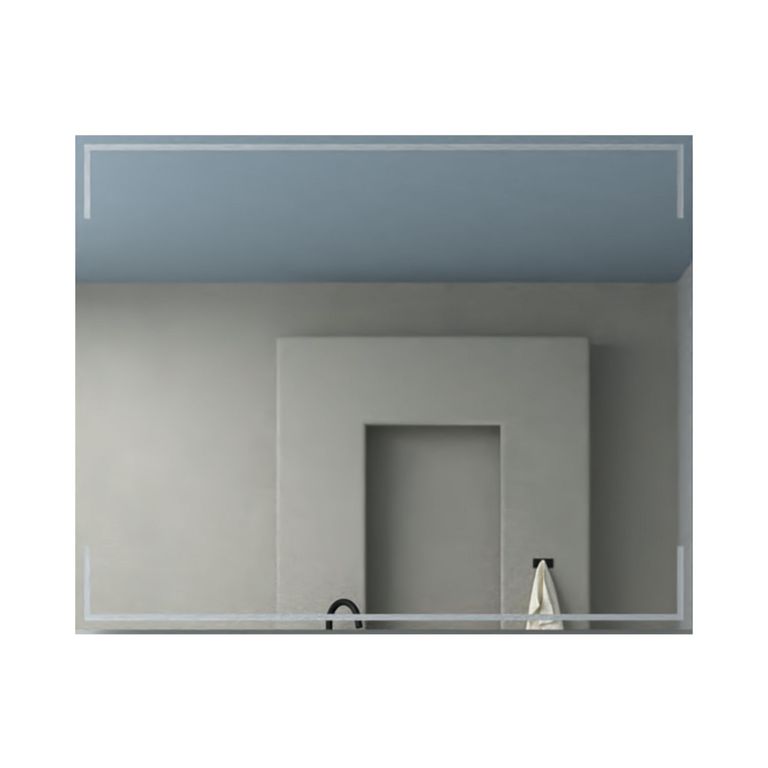 Espejo Pared Forma Rectangular 100x80 cm Gris Terranova
