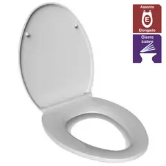 CORSOVALV - Asiento WC Elongado Cierre Suave