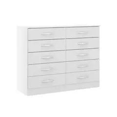 EXIT - Cómoda 10 Cajón 117x92,2x40,5 cm Blanco