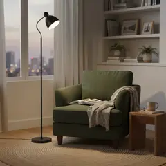 TEMPORA - Lámpara de Pie Nitta Negro 25x25 cm