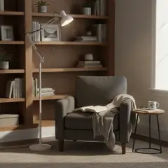 TEMPORA - Lámpara de Pie EW-XY-T880 Blanco 54x42 cm