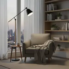 TEMPORA - Lámpara de Pie EW-LM-LD-0101 Negro 28x28 cm