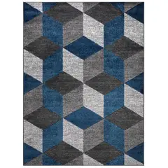 IDETEX - Alfombra Carved avangard 170x230 cm Azul