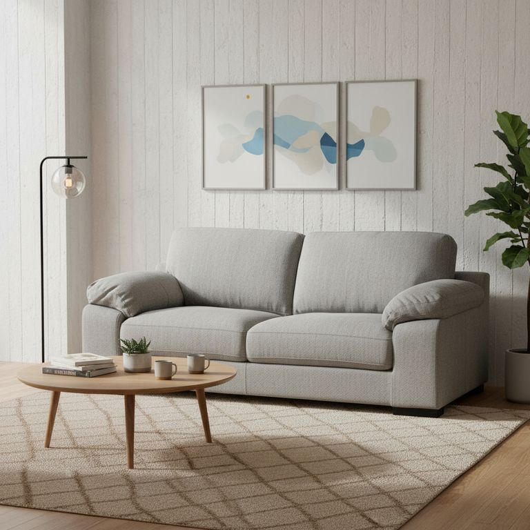 Sofá 3 cuerpos Bolonia 220x84x97 cm Gris