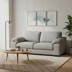 ROSEN - Sofá 3 cuerpos Bolonia 220x84x97 cm Gris