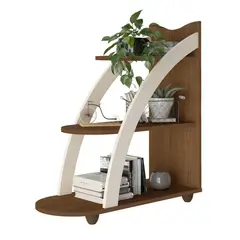 EXIT - Mesa lateral Andes Cedro/beige 29.5x70x75.5 cm