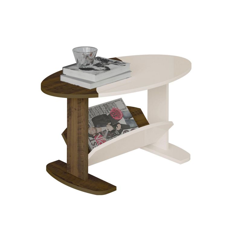 Mesa de centro Isis Pino/beige 80x45x40 cm