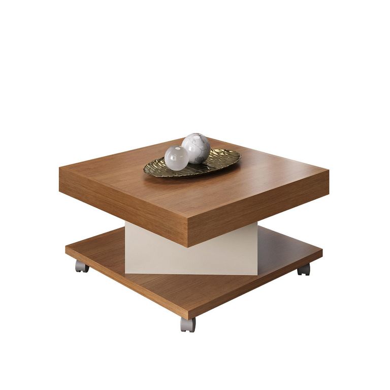 Mesa de centro Saara Cerezo/beige 63x63x35 cm