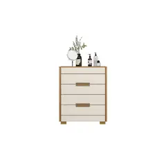 ALTAVISION - Cómoda 4 Cajón(es) Dhara 86x103x47 cm Café / blanco