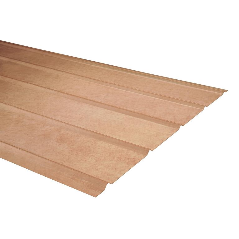 Plancha Fibra de vidrio 5V 0.7 mm 90x250 cm Bronce