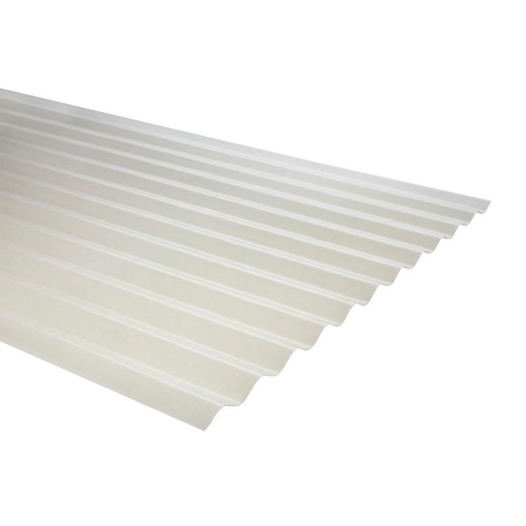 Plancha Fibra de vidrio Ondulada 0.9 mm 85x300 cm Luz Difusor
