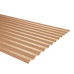 FEMOGLAS - Plancha Fibra de vidrio Ondulada 0.9 mm 85x250 cm Bronce