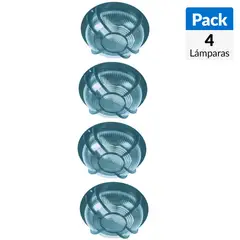 CONCEPT - Set 4 Plafones Exteriores Red Negro