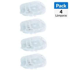 CONCEPT - Set 4 Plafones Exteriores Oval Blanco